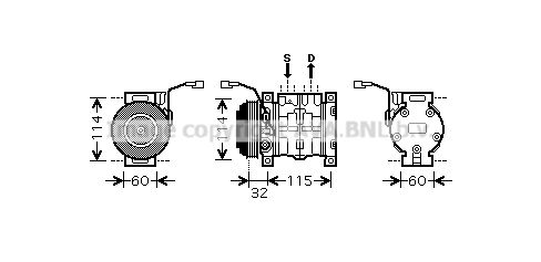 AVA QUALITY COOLING Компрессор, кондиционер SZAK110